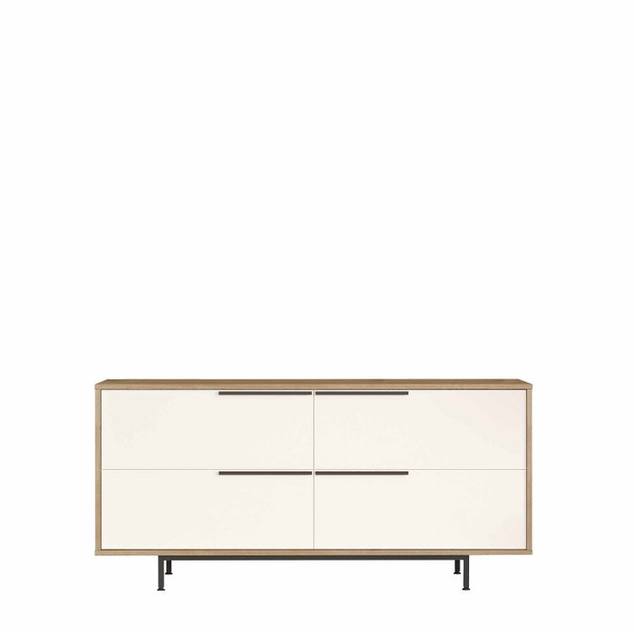 Hanah Home Consola Boh3-Sw Natural y Blanco